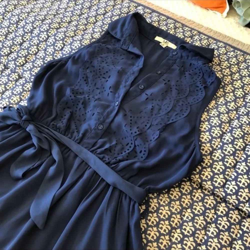 Ya Navy Ruffle Dress - Picture 4 of 11